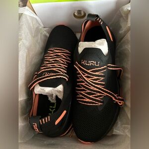 NIB KURU Black and Coral Flux Athletic Shoes